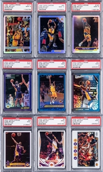 1997-2008 Topps Chrome Refractors Kobe Bryant PSA MINT 9 Collection (9 Different)